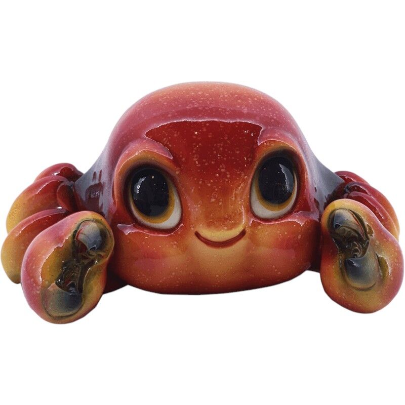 Krab rood, groot, hoogte 14cm
