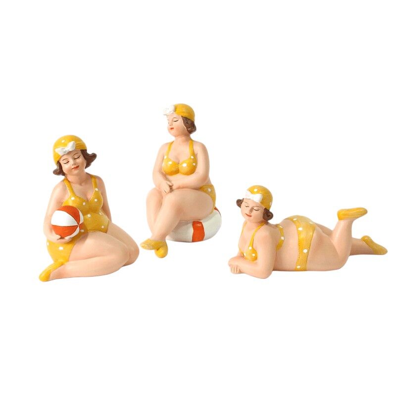 Strandlady klein geel - 3 ass.