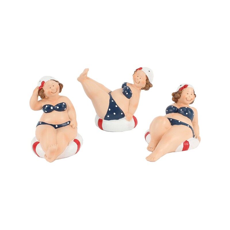 Funny strandlady blauw klein 3 ass.