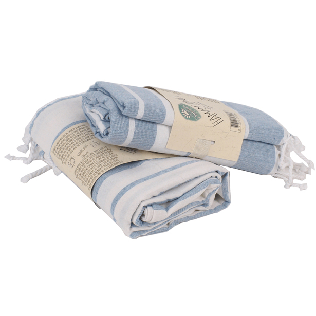 Luxe Hamam Handdoek Blauw 100 * 180 Cm