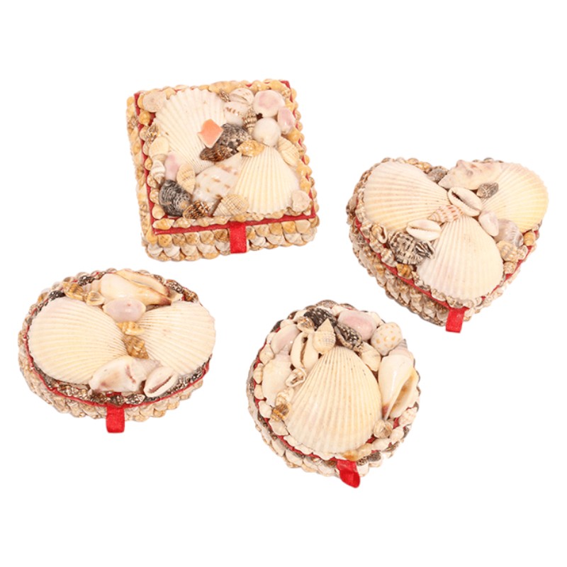 Boîtes des coquillages 4ass 6x6x4,5 cm 