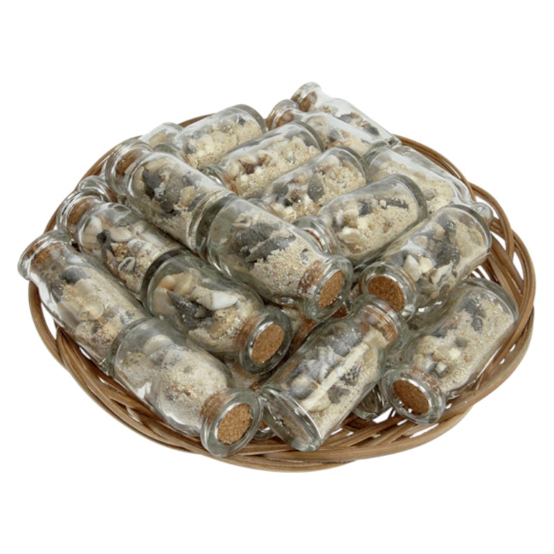 Panier de 36 bouteilles avec coquillages