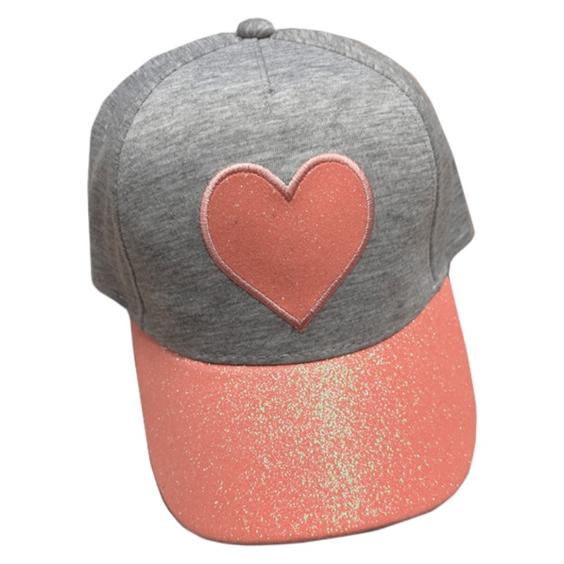 Cap Kids Heart Glitter