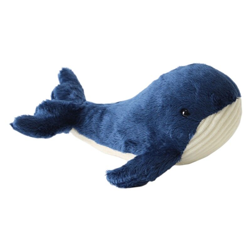 Walvis pluche donkerblauw 35cm