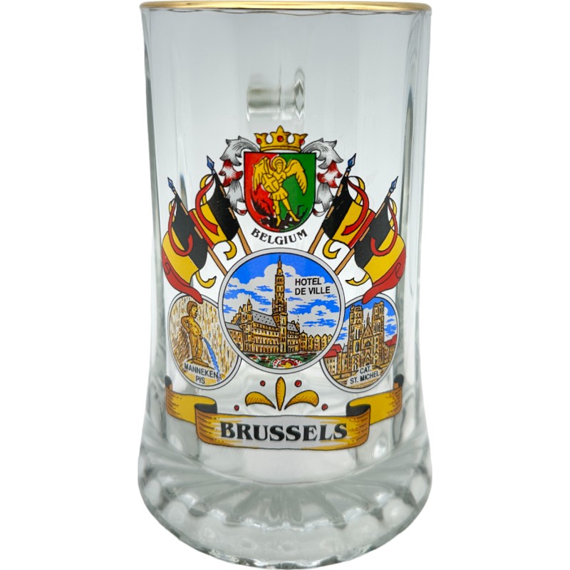 Beerglass G18 0,5 Brussels Flags