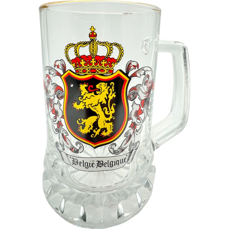Beerglass G18 0,4 Belgium Emblem