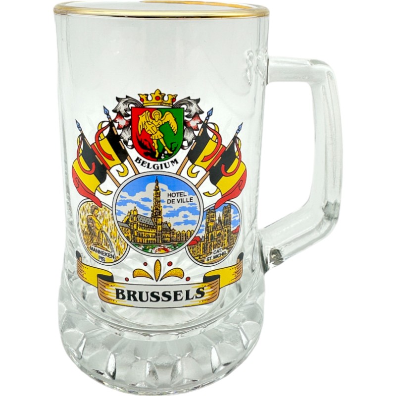 Beerglass G18 0,4 Brussels Flags