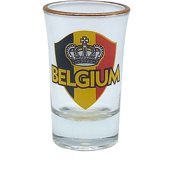 Shotglass S10 Belgium Crown