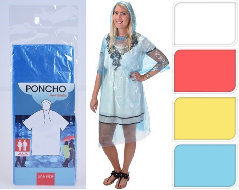 Poncho adultes 4 ass