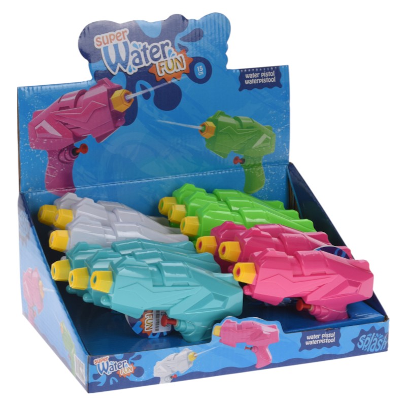 Waterpistool  15 cm 4ass
