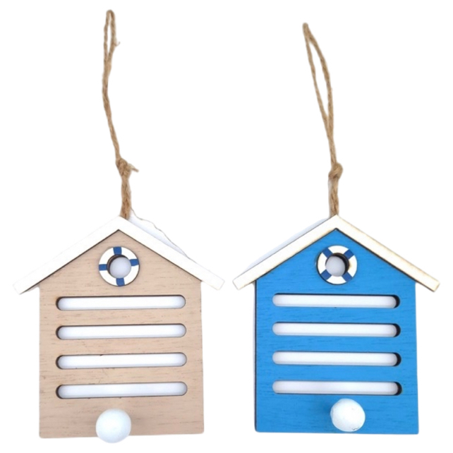 C/Dc-0947 Wooden Hanging House With Rack 11X10Cm 2