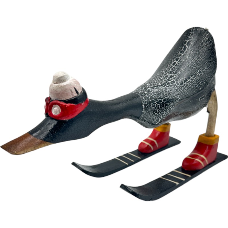 Décoration canard ski 32cm