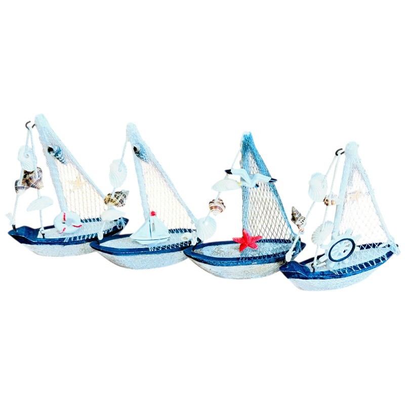 Sailing boat 11 cm 4 ass