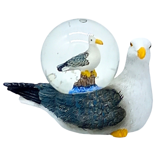 I/Me1107 Seagull With Snowball 8.5X6.5Cm