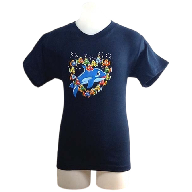 T-Shirt Kids Dolphin Navy 0800462A