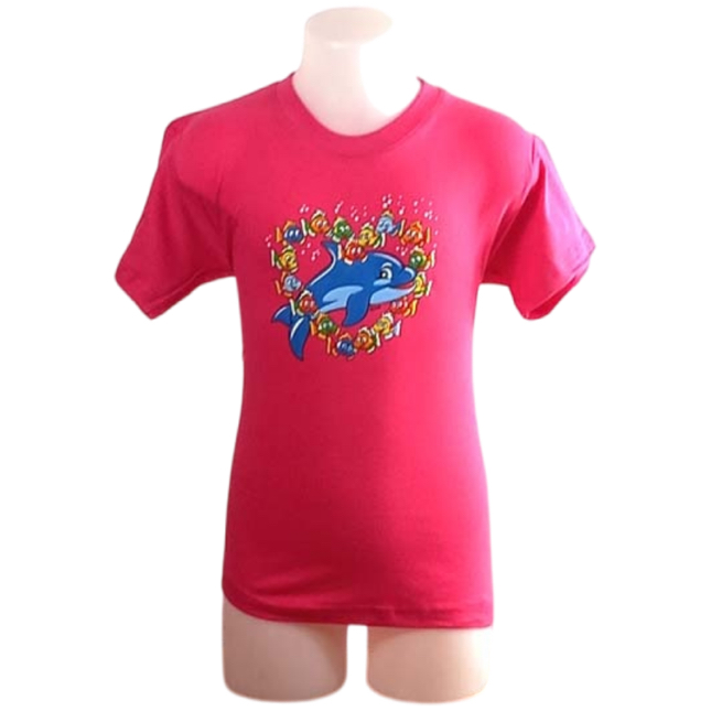T-Shirt Kids Dolphin Fuchia 0800462A
