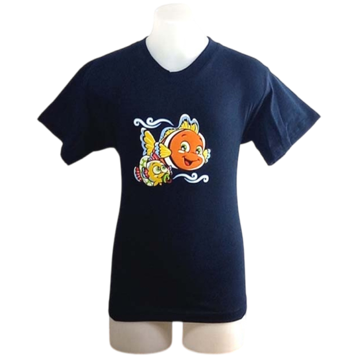 T-Shirt Kids Fish Navy 0800157A
