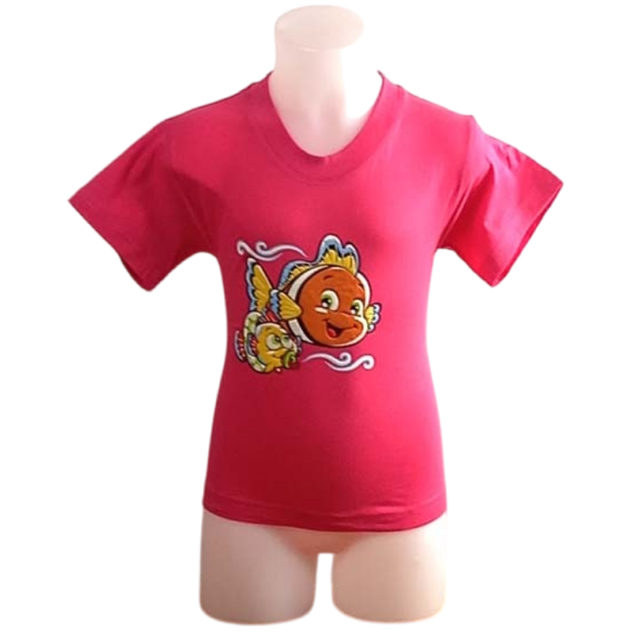 T-Shirt Kids Fish Fuchia 0800157A