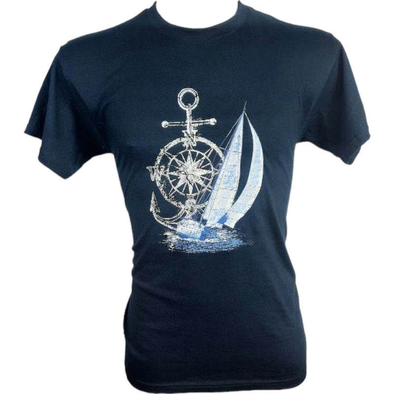 T-Shirt Sailing Boat Navy 1100244A