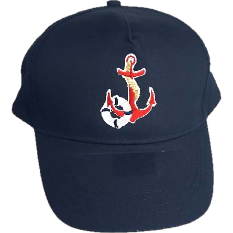 Navy Cap Adults Kp116 Red Anchor 1600970A