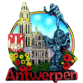 Magneet Antwerpen Tricolor