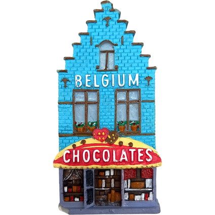 Magneet Huisje 5,5 Cm Belgium Chocolates 