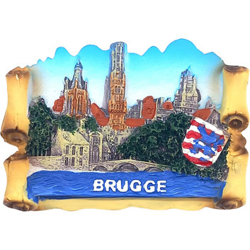 Magneet Perkament Horizontaal Brugge 