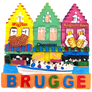 F/Poly Magnet Brugge Houses Boat