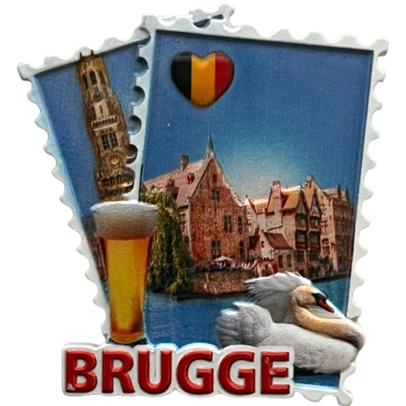 Magneet Brugge Postzegel