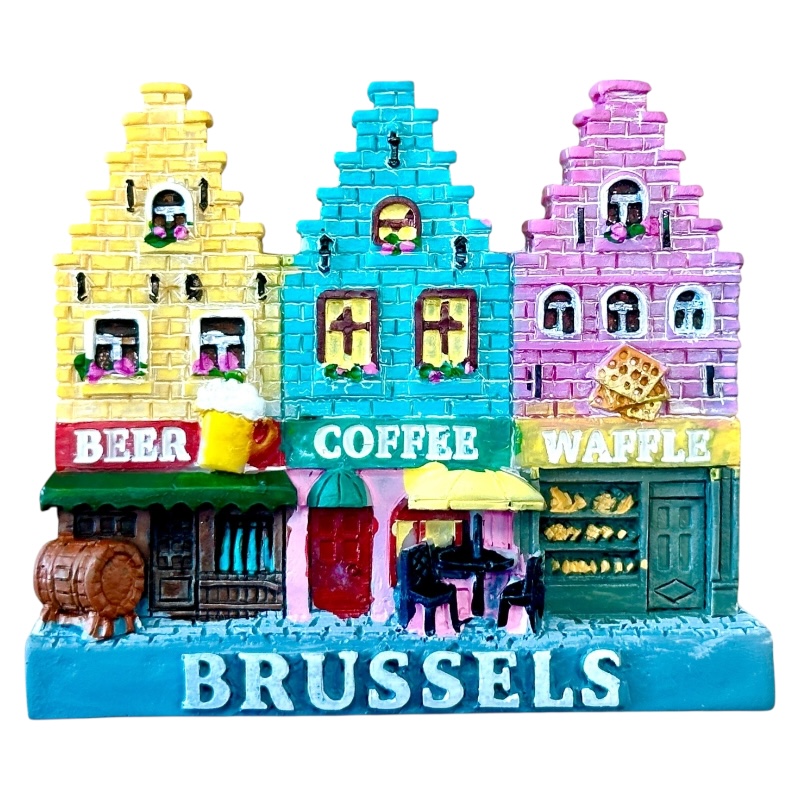 Aimant 3 maisons Bruxelles Bière