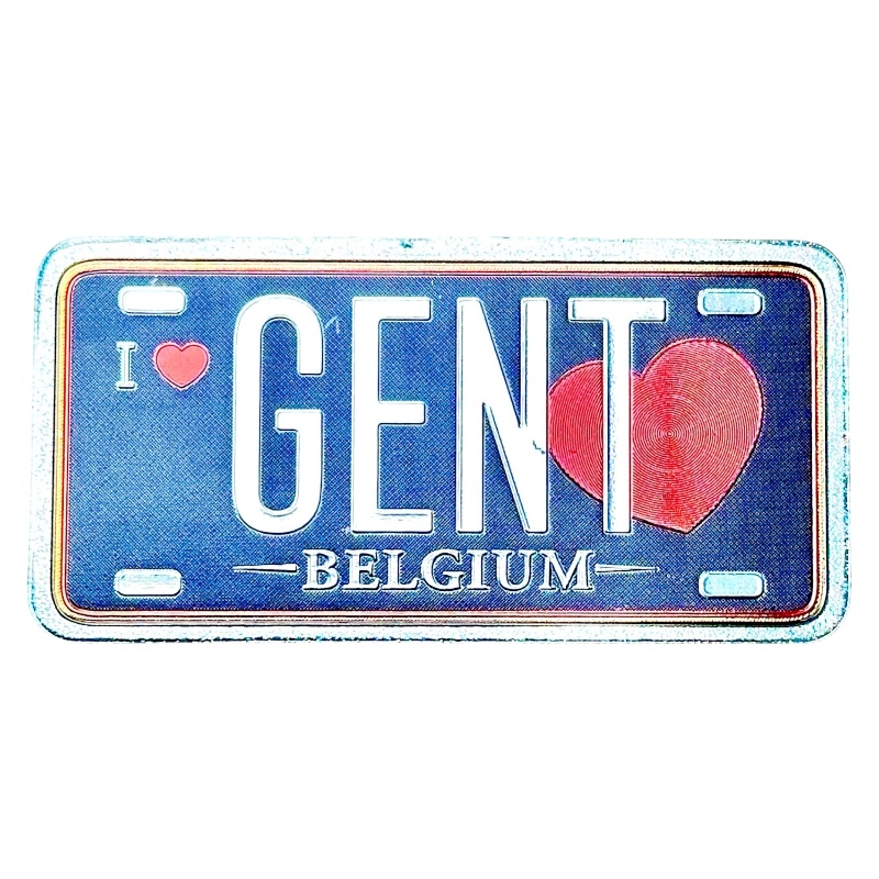 Aimant plaque I Love Gand