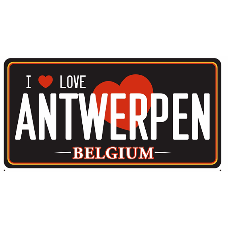 Aimant plaque I Love Anvers