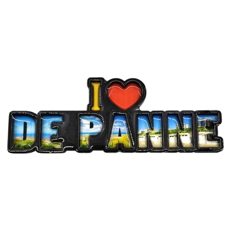 Magneet I love De Panne mdf