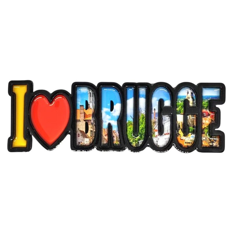 Magneet I love Brugge mdf