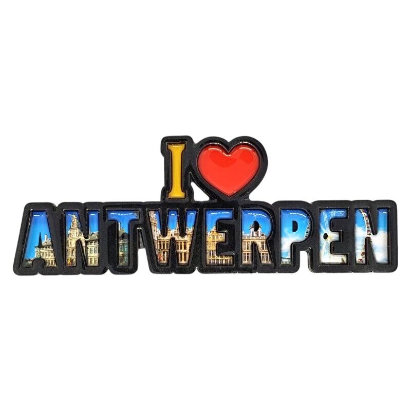 Magneet I love Antwerpen mdf