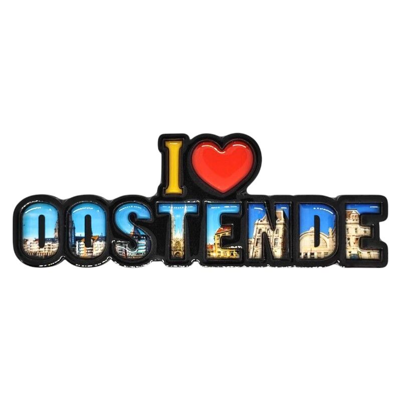 Magneet I love Oostende mdf