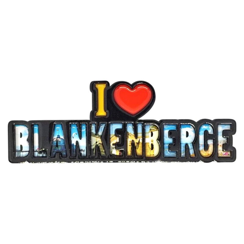 Magneet I love Blankenberge mdf