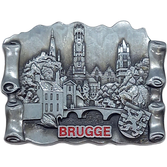 Metal Magnet Brugge Parchment 12/240