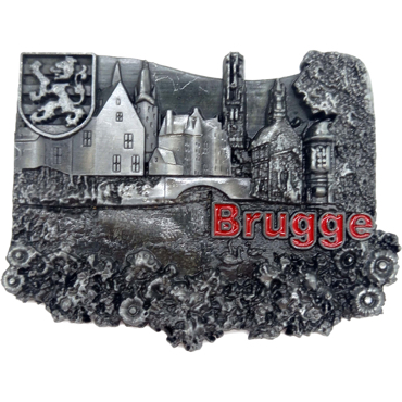 Metal Magnet Brugge Flowers