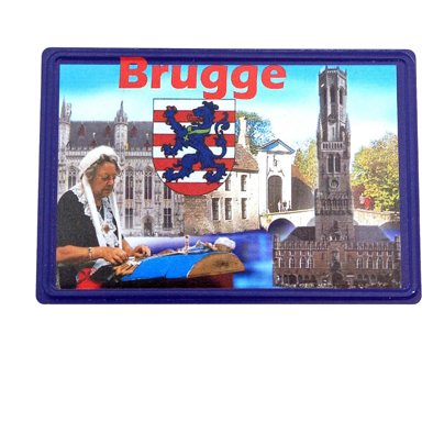 Metal Magnet License Plate Brugge Panorama