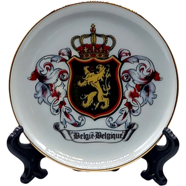 Plate 10 Cm Belgium Emblem