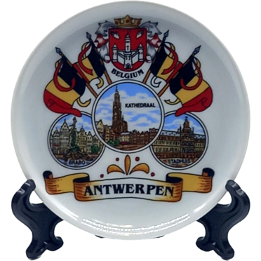 Plate 10 Cm Antwerpen Flags