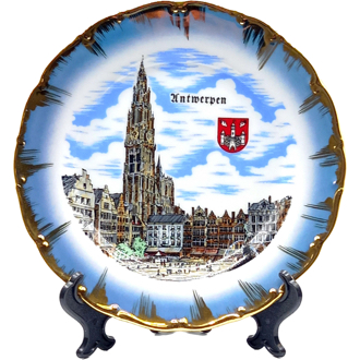 Plate 19 Cm /35 Antwerpen Kathedraal Barok