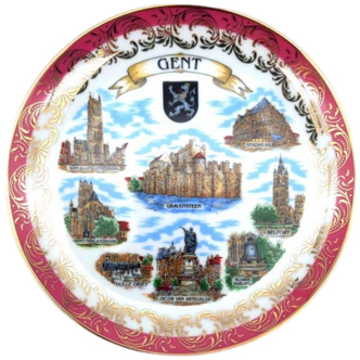 Plate 19 Cm /45 Gent Panorama Red