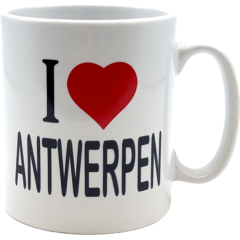 White Mug I Love Antwerpen
