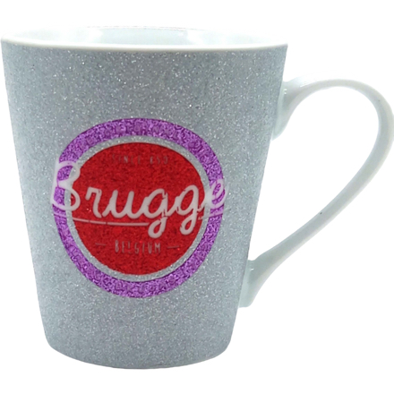 Mug V-Shape Glitter Brugge