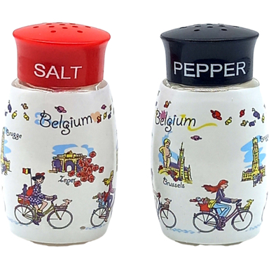 Set Pepper And Salt Belgium Bikes