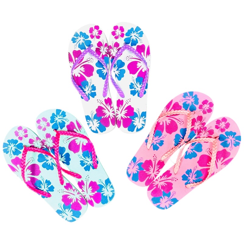 Flipflop flower Ladies 36-41 3 ass