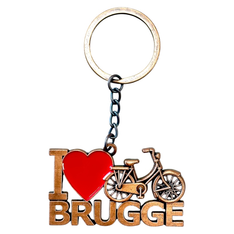 Sleutelhanger I love Brugge fiets