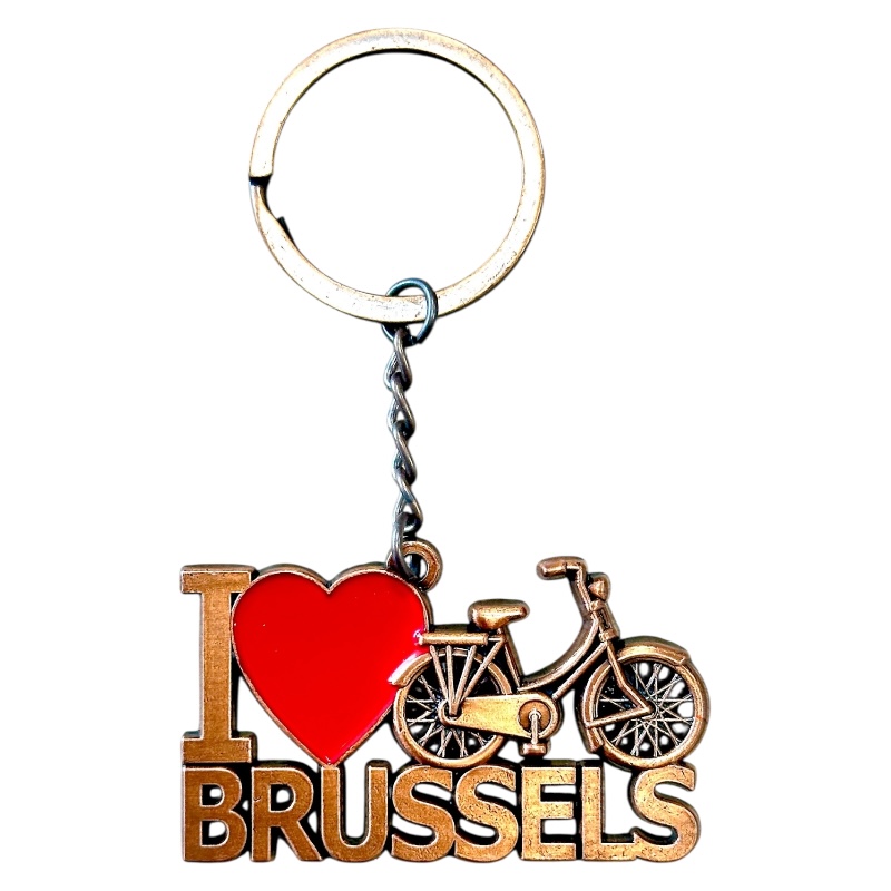 Sleutelhanger I love Brussels fiets